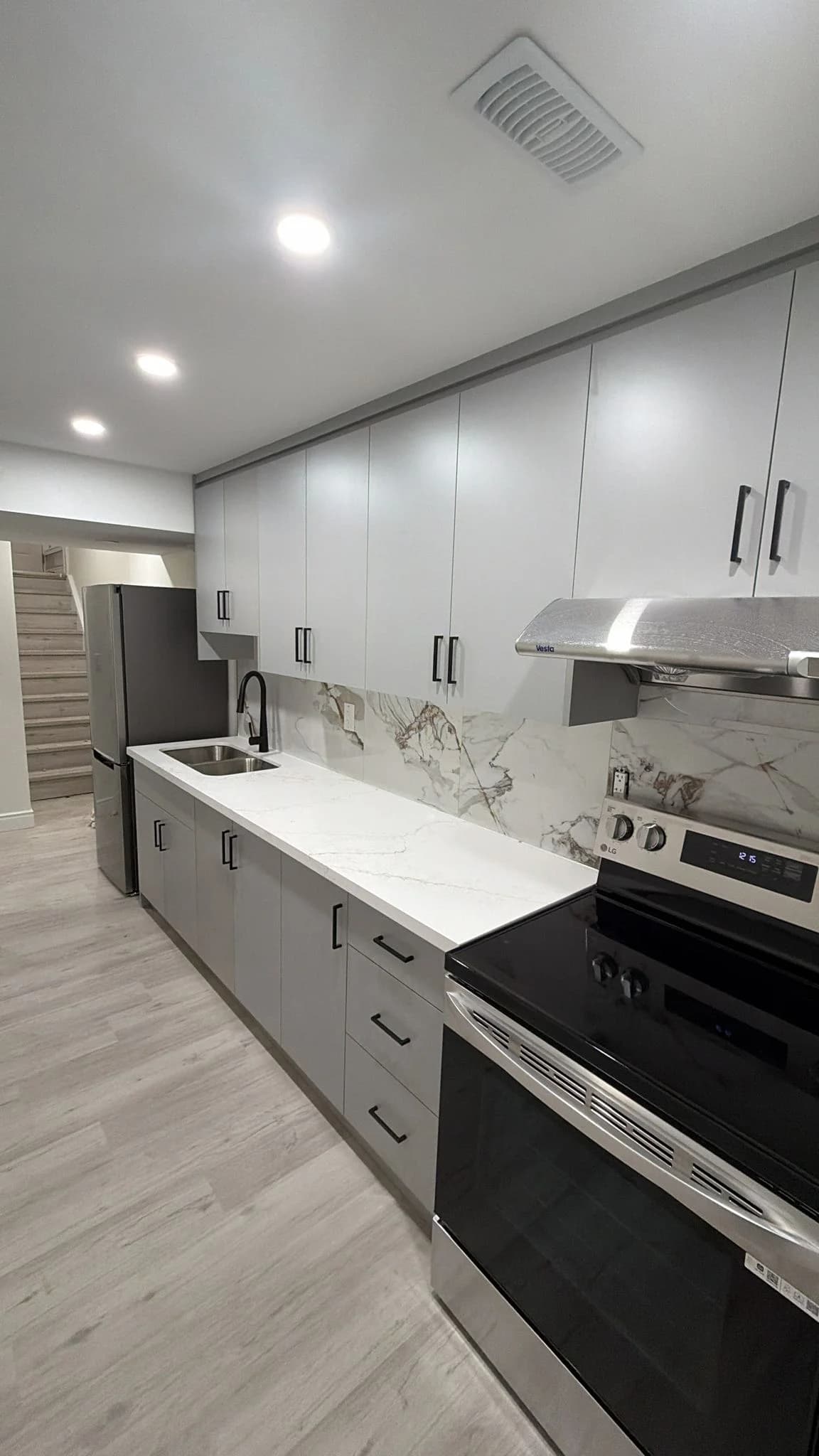 Finished legal basement living space after renovation