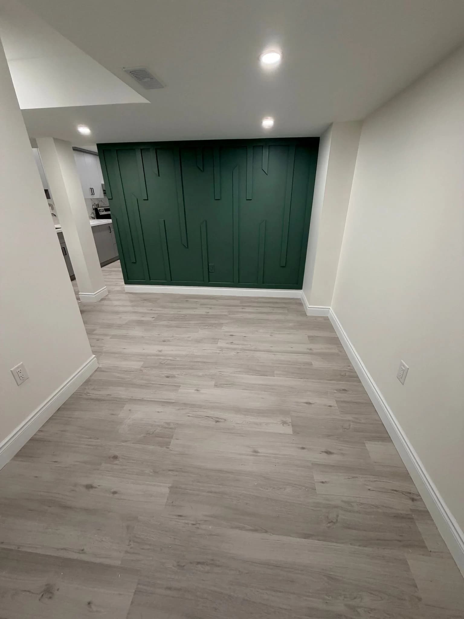 Finished basement apartment after conversion